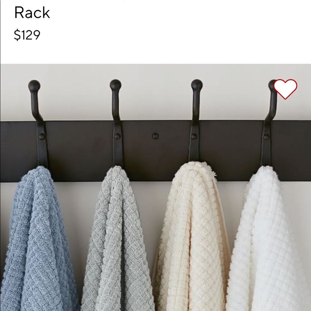 Pottery Barn Weston Indoor/Outdoor 32" 6-Hook Rack